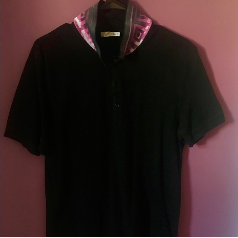 VERSACE design collared t-shirt